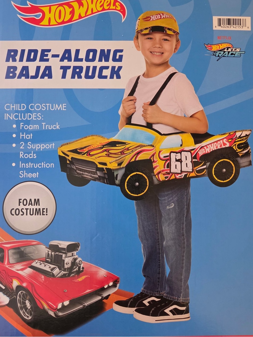 Hot Wheels "Ride Along Baja Truck" Halloween Costume Toddler Sz 2T-4T NEW 3t - Picture 7 of 11